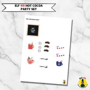 Elf 911 Printable Hot Cocoa Party Set
