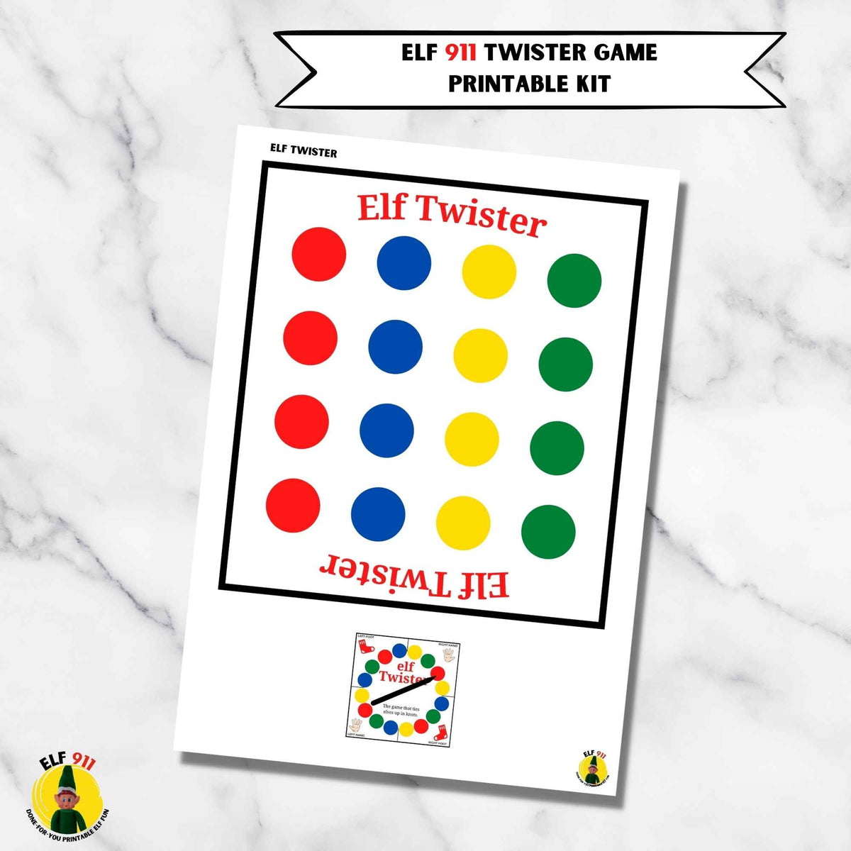 Elf 911: Christmas Elf Printable Twist-An-Elf Game Set – Heathered Nest