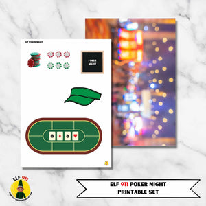 Elf 911 Poker Night Printable Set