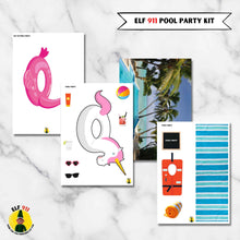 Load image into Gallery viewer, Elf 911 Printable Pool Party Set