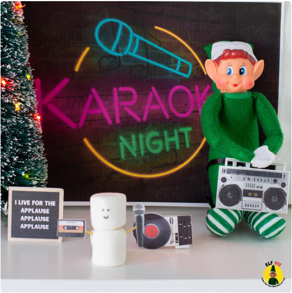 Elf 911 Karaoke Night Printable Set